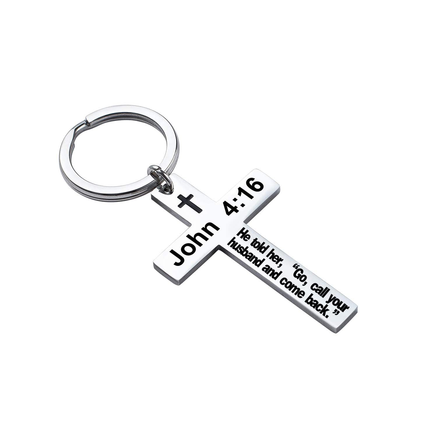 Wholesale Creative stainless steel letter keychain